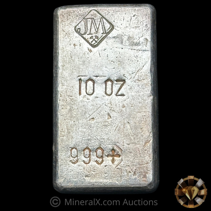 10oz JM Johnson Matthey Reverse Stamp Vintage Silver Bar