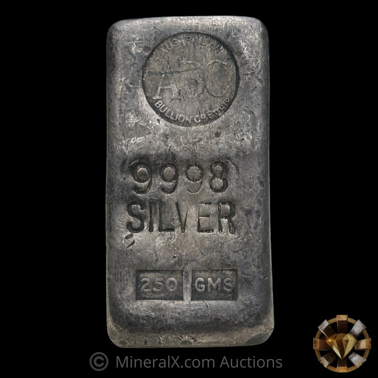 250g ABC Australian Bullion Company Vintage Silver Bar