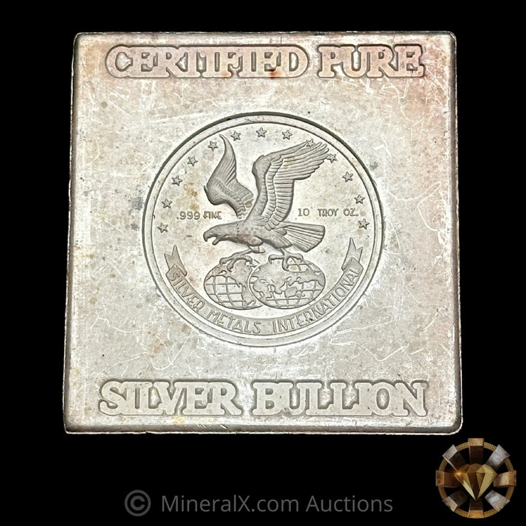 10oz Certified Pure Vintage Silver Cube Bar