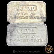 x2 1oz Royal Made By Engelhard Vintage Silver Bar Lot