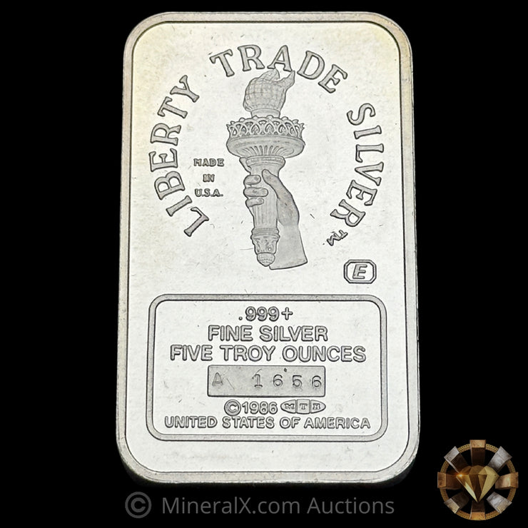 5oz Engelhard Liberty Trade Vintage Silver Bar