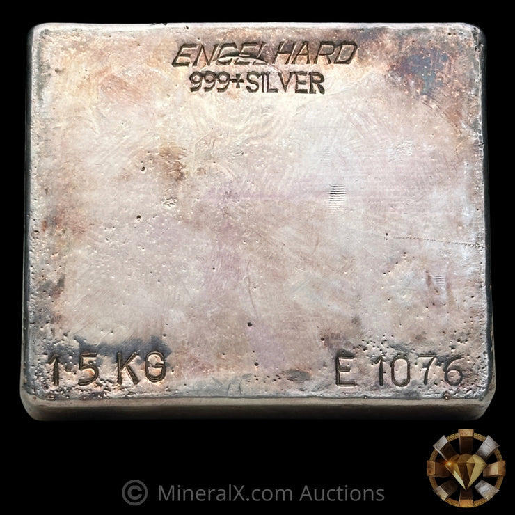 1.5kg (1 1/2 Kilo) Engelhard Australia "The Winning Way" Vintage Silver Bar With Low Serial