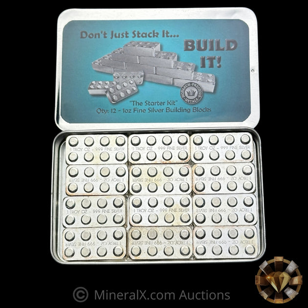 x12 1oz Silver Bar Building Block Set – MineralX