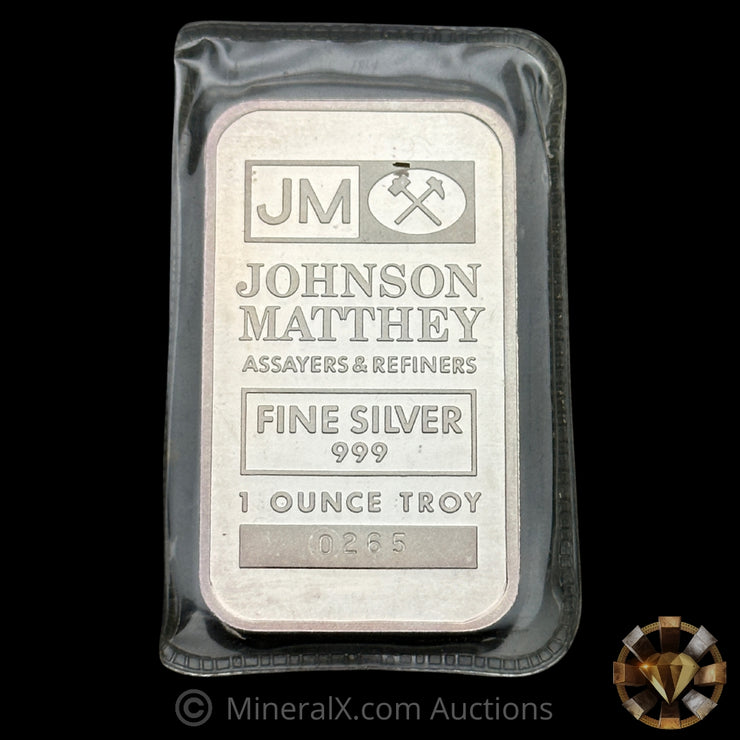 1oz JM Johnson Matthey Rare 4 digit Citibank Vintage Silver Bar In