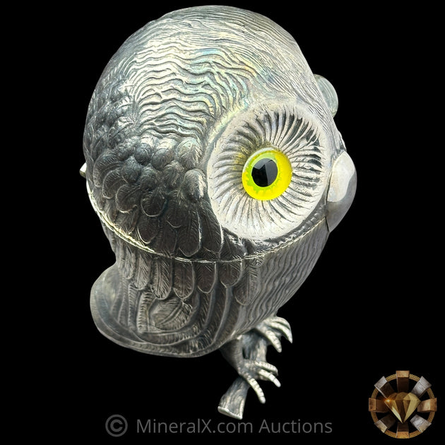 16oz Engelhard Spain Exceedingly Rare Owl 999 Pure Silver Vintage Stat ...