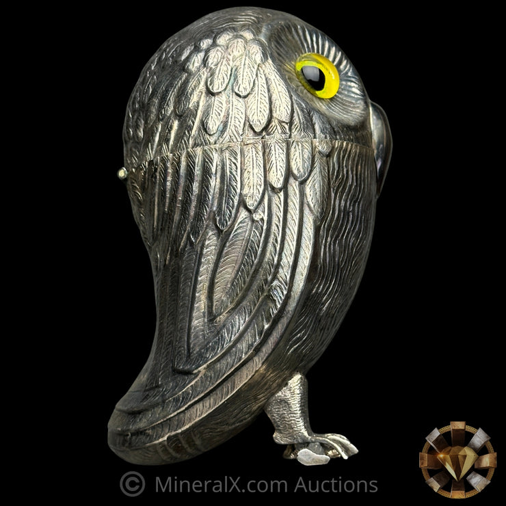 16oz Engelhard Spain Exceedingly Rare Owl 999 Pure Silver Vintage Stat ...
