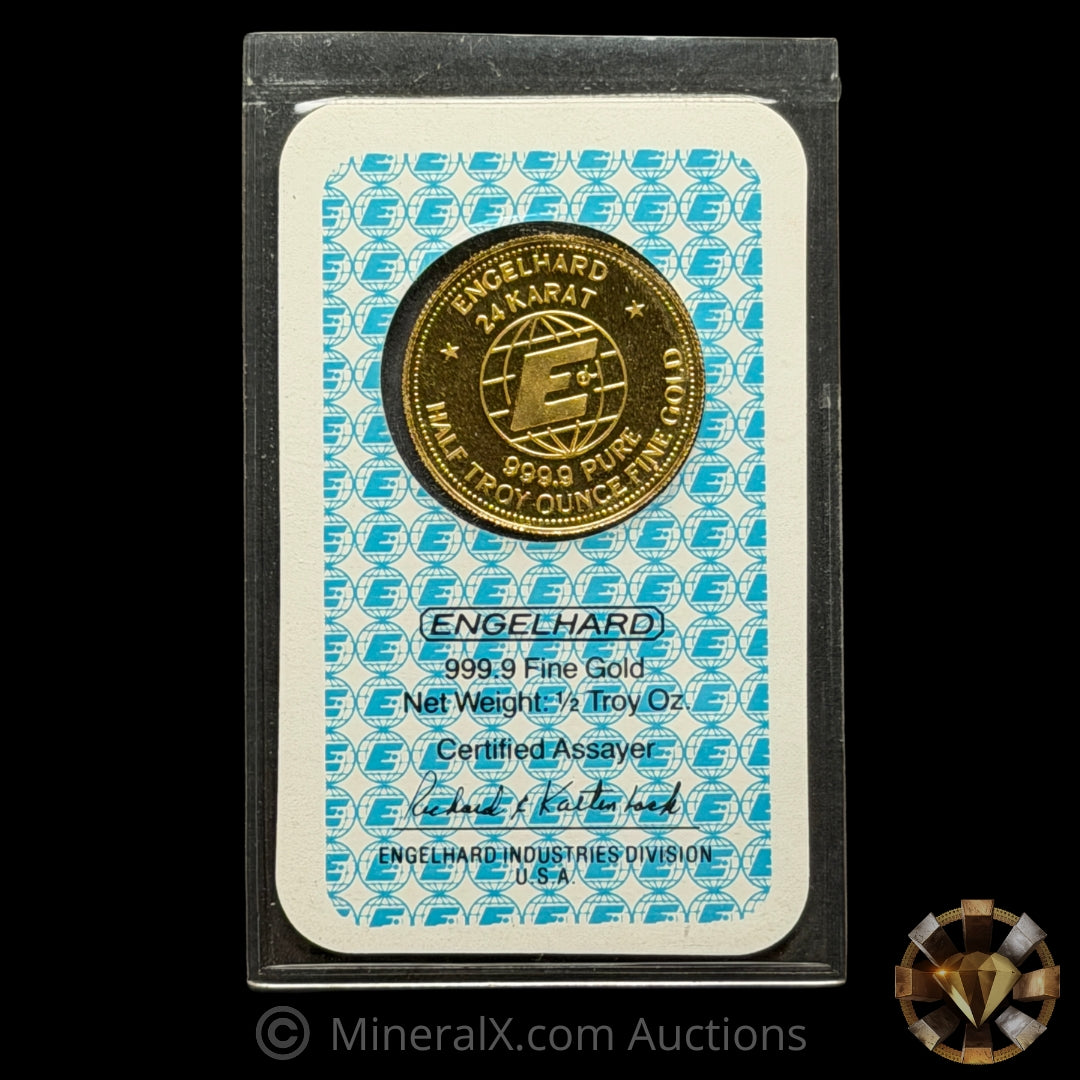 1/2oz 1982 Engelhard Proof Prospector Gold Coin Mint In Original