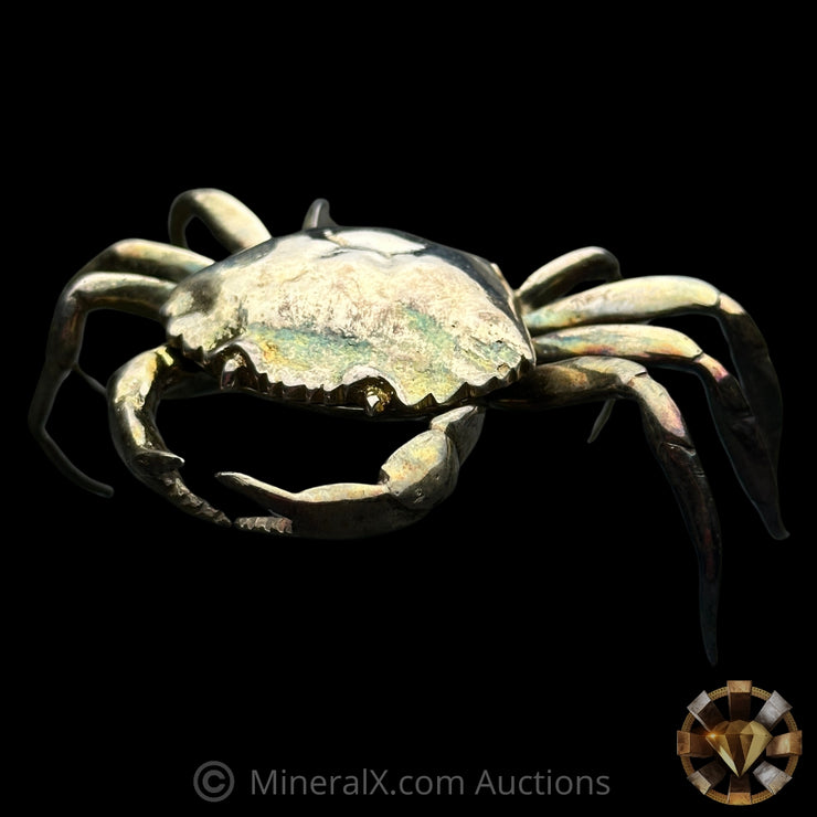6.52oz & 1.68oz Engelhard Spain Exceedingly Rare Crab 999 Pure Silver ...