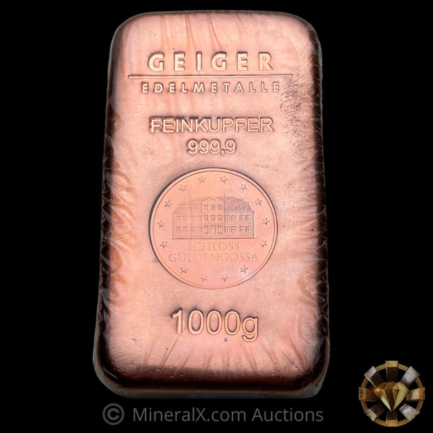 1000g (Kilo) Geiger Copper Bar – MineralX