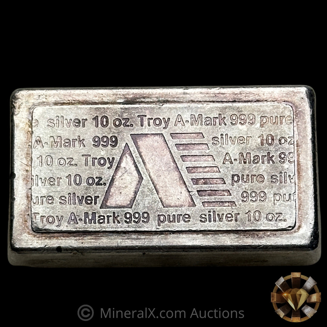 10oz AMARK Vintage Silver Stacker Bar – MineralX