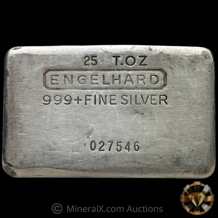 25oz Engelhard 4th Series Vintage Silver Bar – MineralX