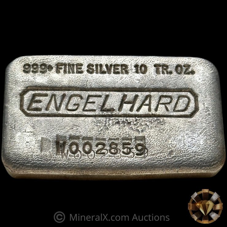 10oz Engelhard W Series Vintage Silver Bar with Double Strike Error