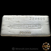 20oz Engelhard Linen Back Bull Logo Vintage Silver Bar