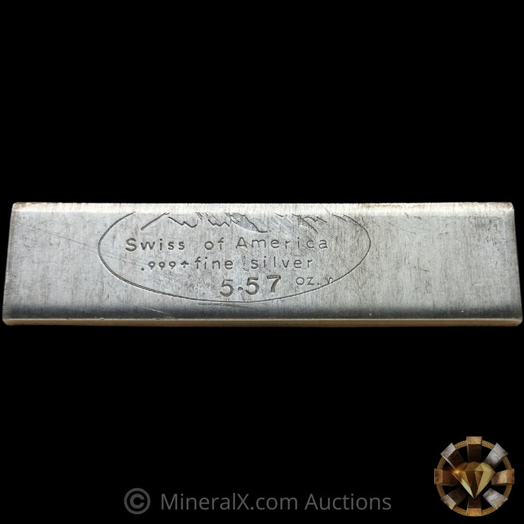 5.57oz Swiss Of America Vintage Silver Bar