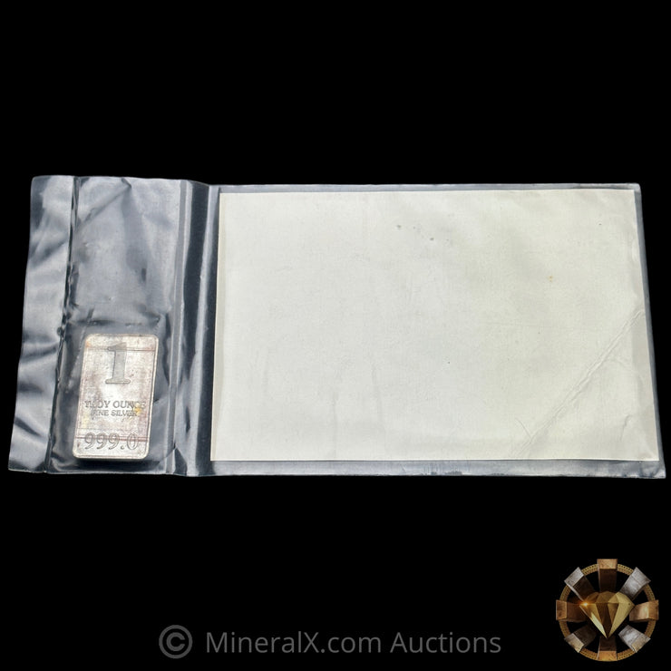 1oz Consolidated Mines & Metals San Francisco Vintage Silver Bar Mint Sealed With Original Numbers Matching COA