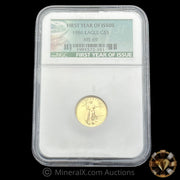 1986 1/10th NGC MS69 First Year Of Issue $5 US Gold Eagle