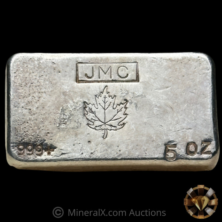 5oz Johnson Matthey JMC Vintage Silver Bar