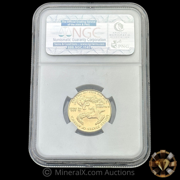 1986 1/4th NGC MS69 First Year Of Issue $10 US Gold Eagle
