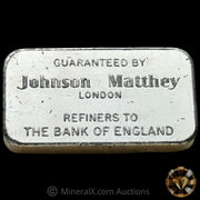100g Johnson Matthey London JMC Vintage Silver Bar