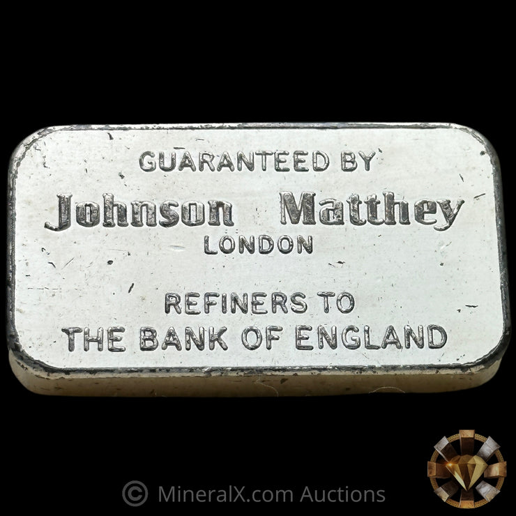 100g Johnson Matthey London JMC Vintage Silver Bar