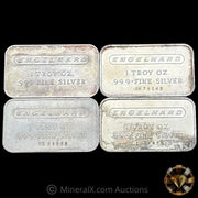 x4 1oz Engelhard Vintage Silver Art Bars