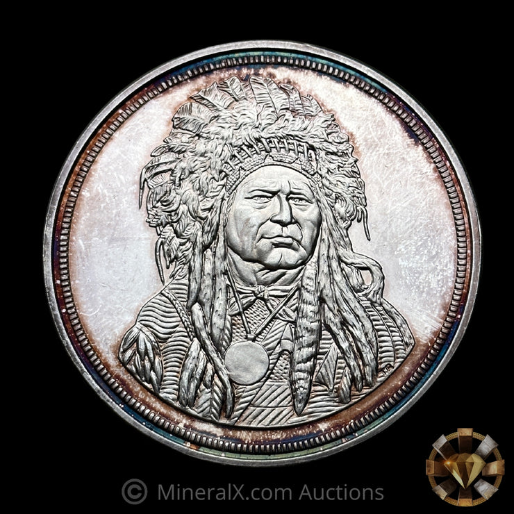5oz The Silver Chief Running Antelope Vintage Silver Round