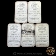 x5 1oz Engelhard Silver Silver Art Bars