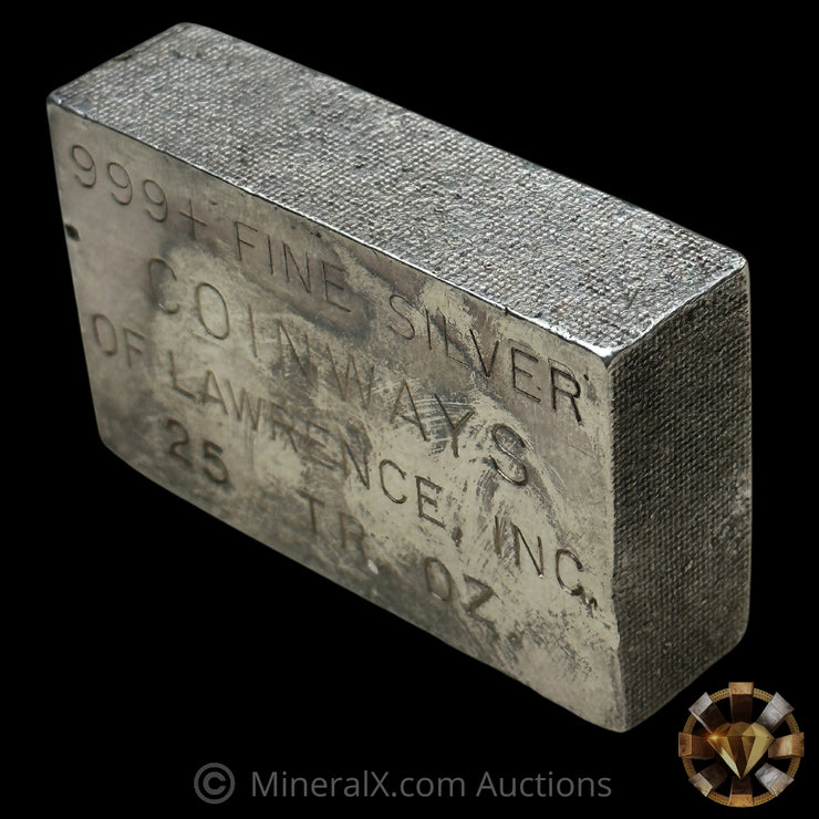 25oz Coinways of Lawrence Inc Vintage Silver Bar