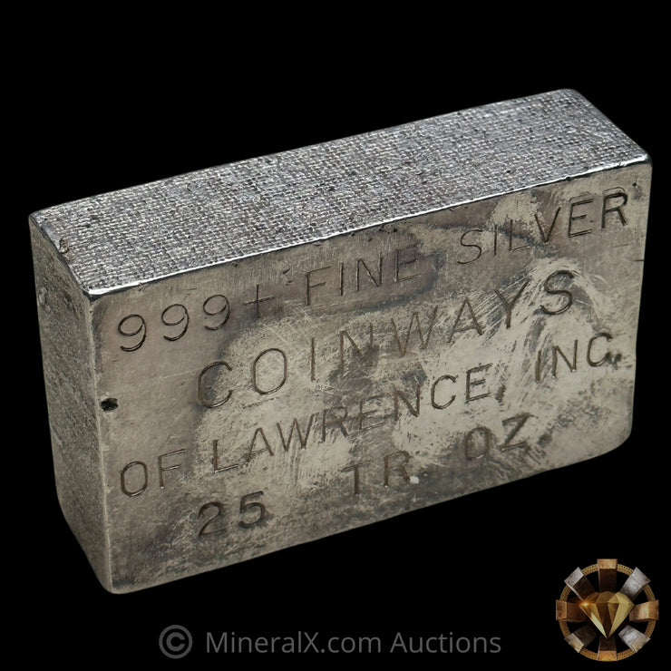 25oz Coinways of Lawrence Inc Vintage Silver Bar