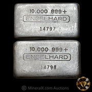 x2 10oz Sequential Engelhard Vintage Silver Bars