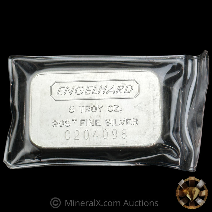 5oz Engelhard Vintage Silver Bar in Original Factory Seal