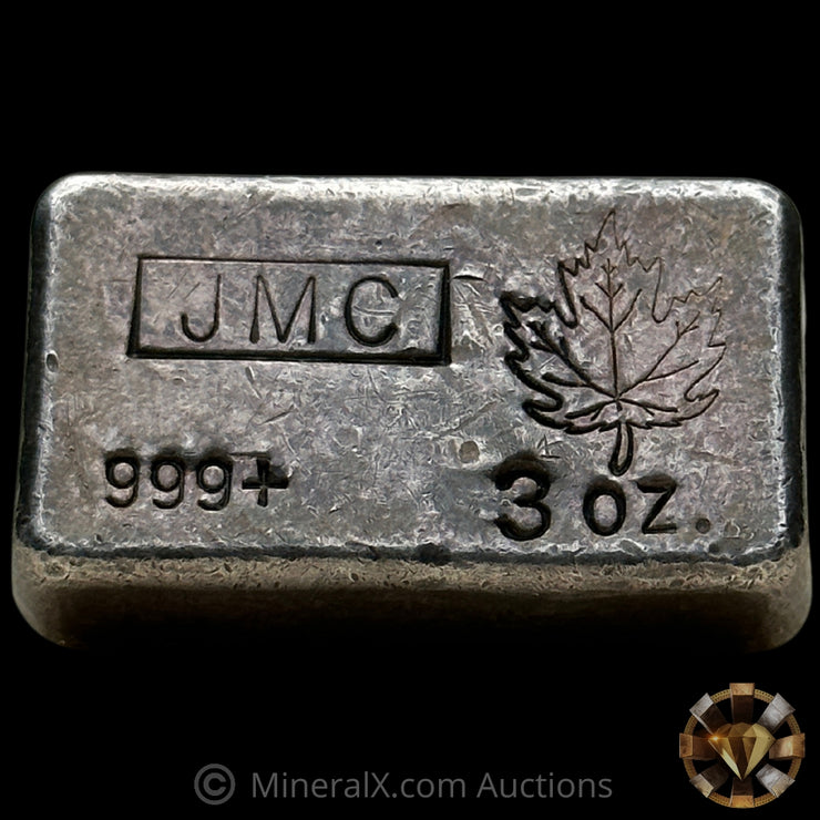 3oz Johnson Matthey JMC Vintage Silver Bar