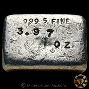 3.97oz No Hallmark Alexander Westerfall Vintage Silver Bar