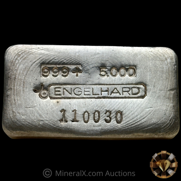 5oz Engelhard Bull Logo Vintage Silver Bar