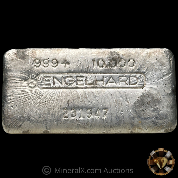 10oz Engelhard Bull Logo Vintage Silver Bar