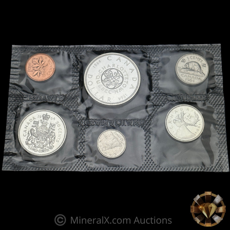 x50 (55.5oz Total Silver) 1964 Royal Canadian Mint RCM Proof / Prooflike Sets in Original Sleeves & Seals with COAs (50 Complete Mint Sets)