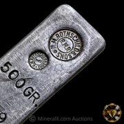 500g N.M. Rothschild & Sons RMR Vintage Silver Bar