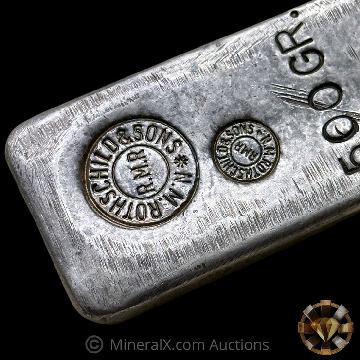 500g N.M. Rothschild & Sons RMR Vintage Silver Bar