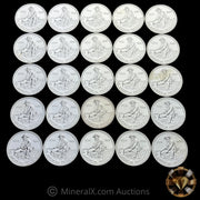 x25 1oz 1986 Engelhard Prospector Gem BU Roll of Vintage Silver Coins (25oz Total)