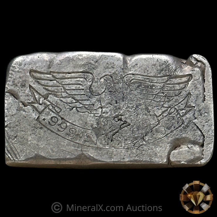 1oz Foster Comstock Mines Carson City Nevada Counterstamped Vintage Silver Bar