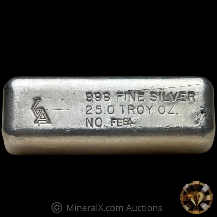 25oz Golden Analytical GA Vintage Silver Bar