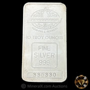 10oz Engelhard Assayers & Refiners Maple Leaf Vintage Silver Bar with Unique Radar Serial