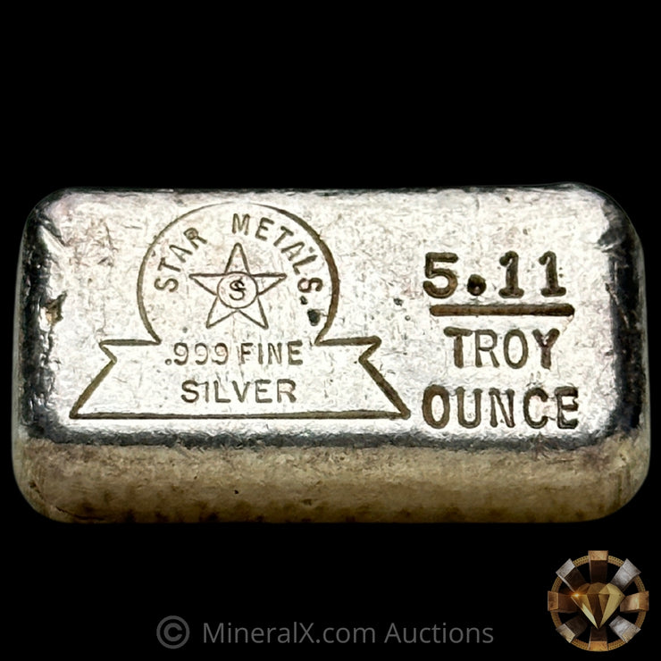 5.11oz Star Metals Vintage Silver Bar