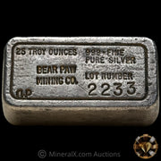 25.34oz Bear Paw Mining Co Vintage Silver Bar