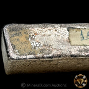 15.676oz W H Foster Vintage Silver Bar with Unique Front/Back Double Stamped Hallmark
