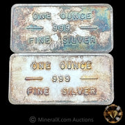 x2 1oz Jackson Precious Metals JPM Vintage Silver Art Bars