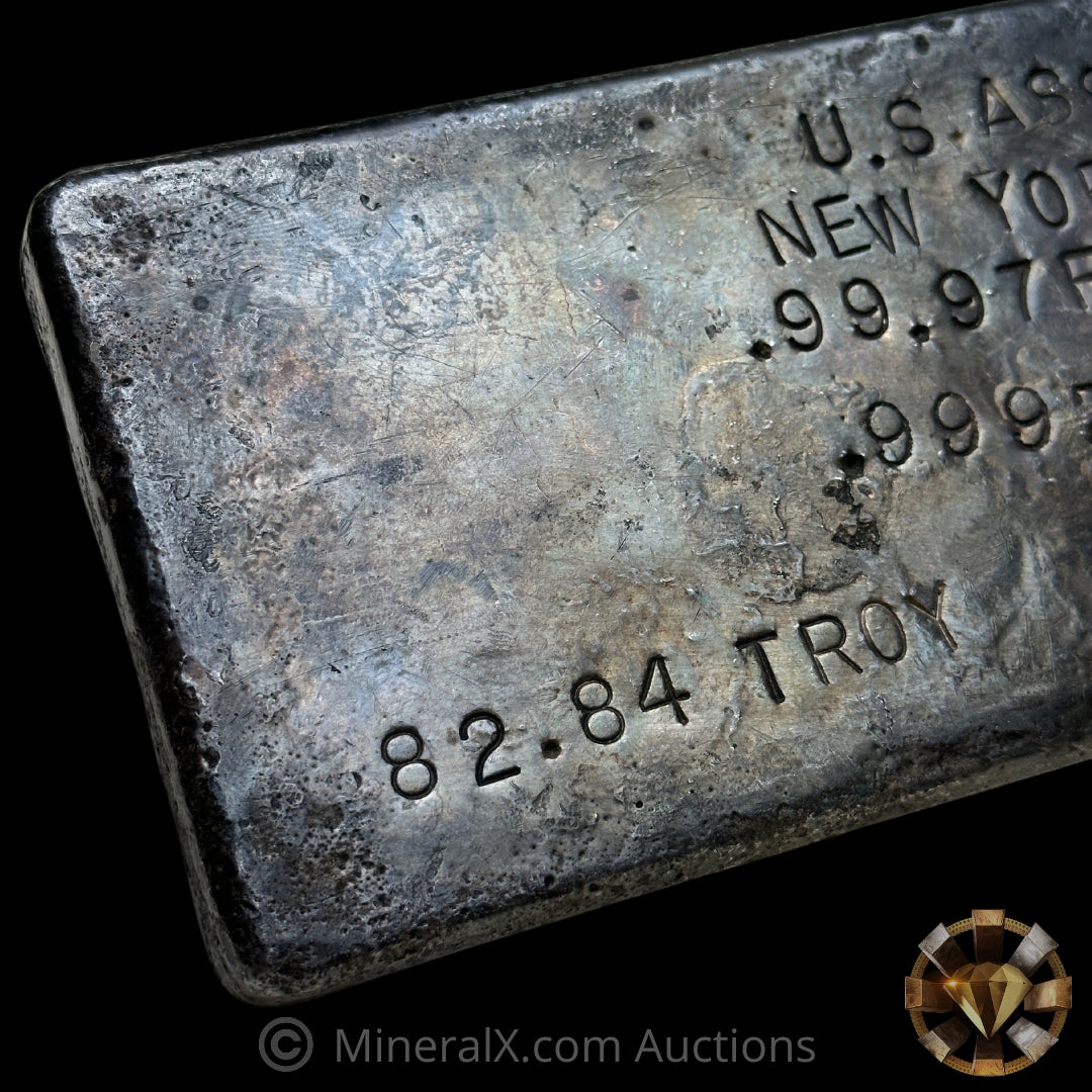 82.84oz 1968 US Assay Office New York Odd Weight Vintage Poured