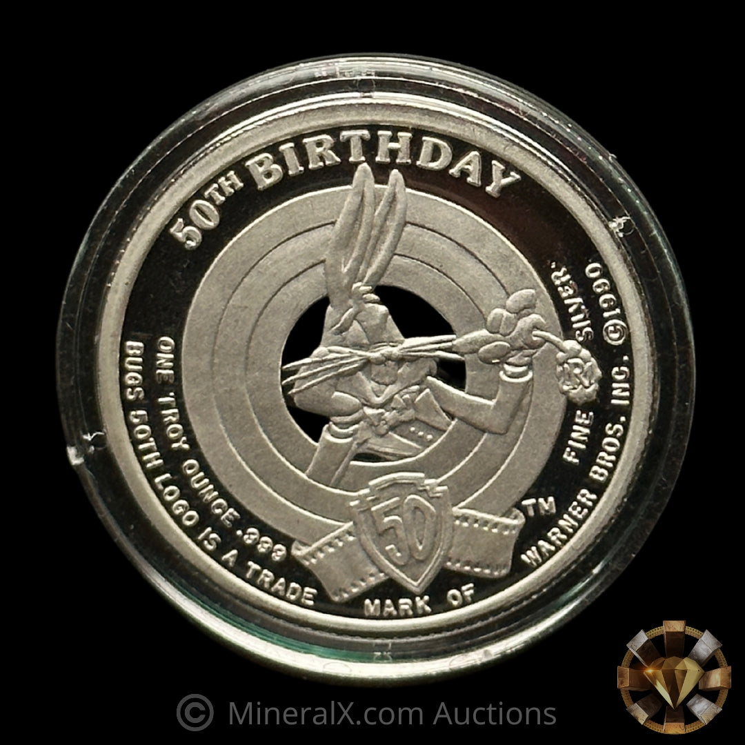 Buy Vintage Warner Brothers Bugs Bunny 50th Logo Pure Silver Coin Rarities Mint Cert