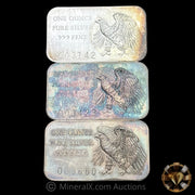 x3 1oz 200 Years of Independence Eagle Vintage Silver Art Bars