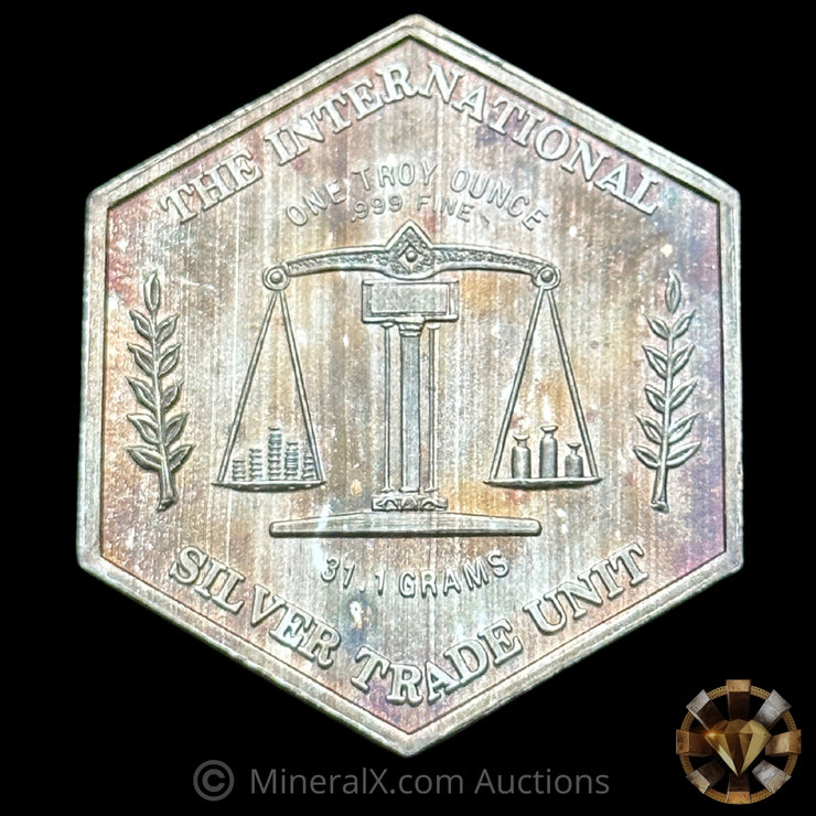 1oz The International Silver Trade Unit Vintage Silver Coin